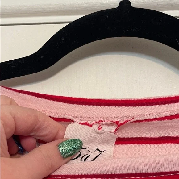 Cinq a Sept Red and Pink Striped 'Amour' Top - Picture 4 of 5